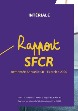 Rapport solvabilité 2020